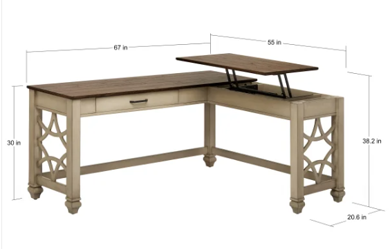 Quinn Corner Desk with Lift - new
