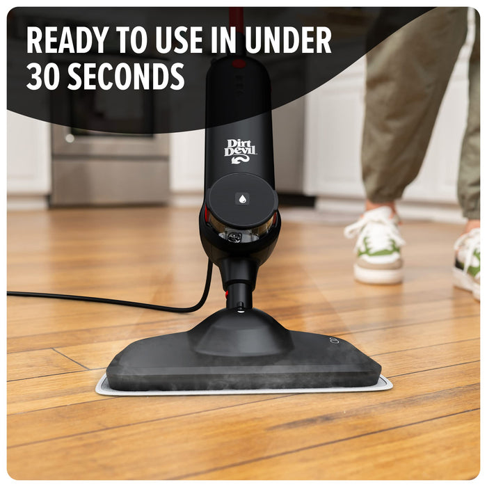 Dirt Devil Steam Mop, Hard Floor Cleaner Machine, 3-Mode Steam Cleaner Machine, Ready to Use in 30 Seconds, Ideal for Hardwood, Vinyl, Tile, Grout and More - open_box