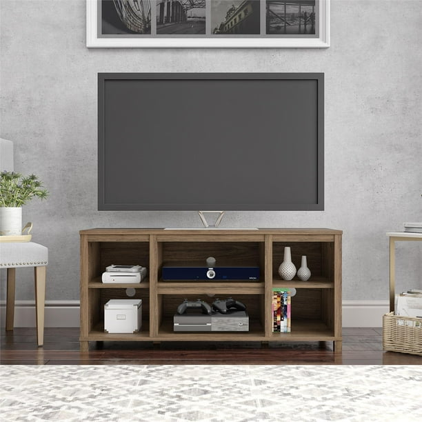 Mainstays Parsons TV Stand for TVs up to 50", Rustic Oak - new