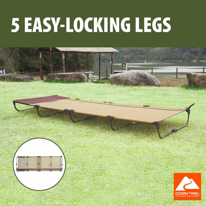 Ozark Trail Zipper Cot, Adult, 75.5" x26" x 5.5" - new