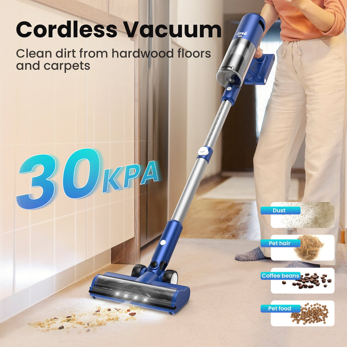 INSE Lightweight Cordless Vacuum with 30Kpa Powerful Suction & 60 Mins Runtime, Stick Vacuum for Carpet, Tile, Pet Hair, Hardwood Floors - new