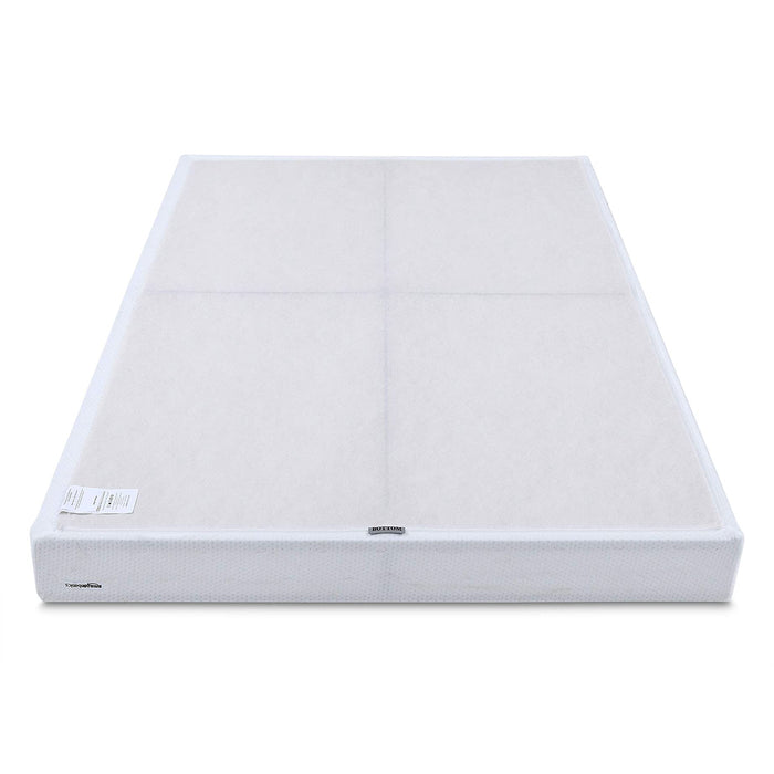 Amazon Basics Smart Box Spring Bed Base, 5-Inch Height Mattress Foundation, Tool-Free Easy Assembly, Twin, 74"L x 38"W x 5"H, White - open_box