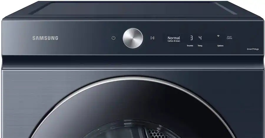 Samsung - BESPOKE 7.6 Cu. Ft. Stackable Smart Electric Dryer with Steam and AI Optimal Dry - Brushed Navy - Open Box - fair - new