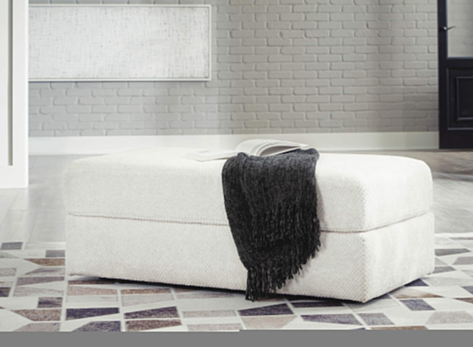 Karinne Linen Oversized Accent Ottoman