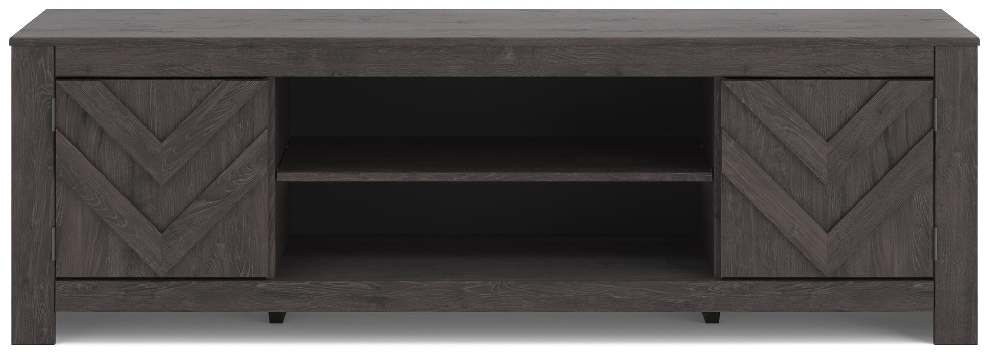 Cayboni Black LG TV Stand w/Fireplace Option