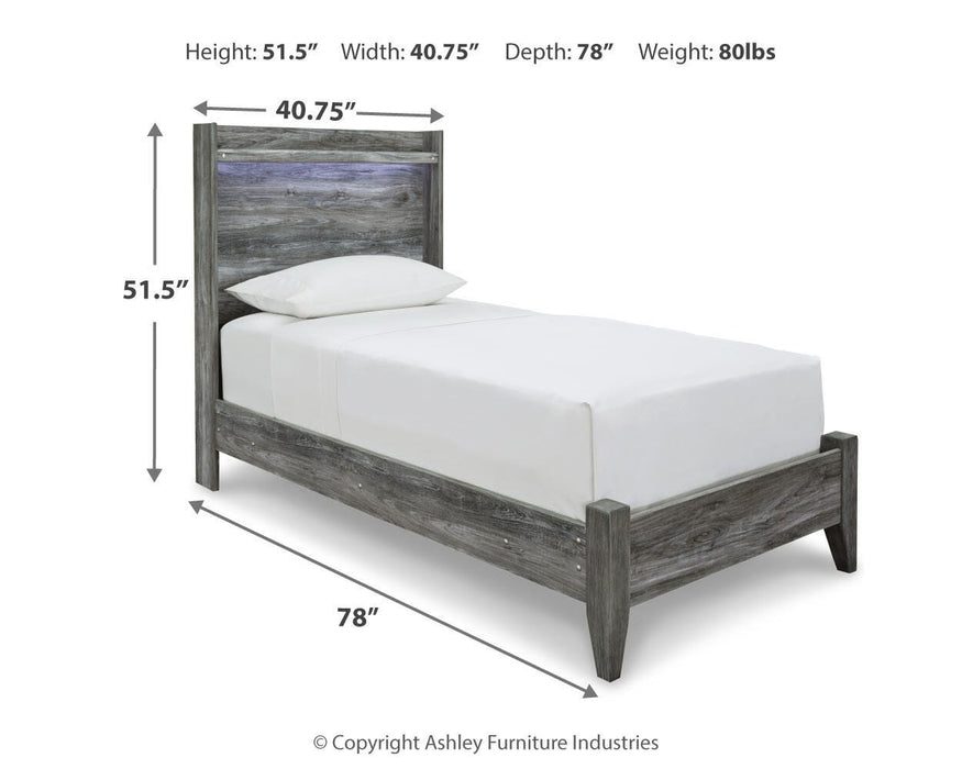 Baystorm Gray Baystorm Twin Panel Bed