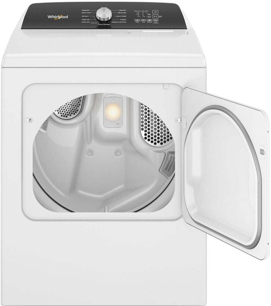 Whirlpool - 7.0 Cu. Ft. Electric Dryer with Steam and Moisture Sensing - White - display_model