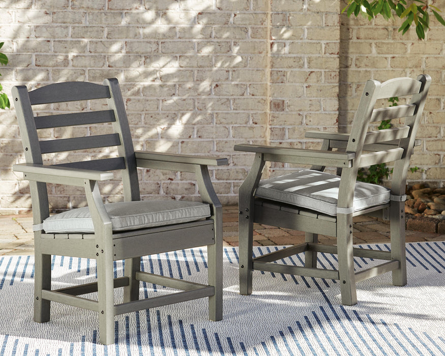 Visola Gray Arm Chair With Cushion (Priced Per Item, Must Order 2, 4, 6, or 8)