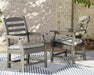 Visola Gray Arm Chair With Cushion (Priced Per Item, Must Order 2, 4, 6, or 8)