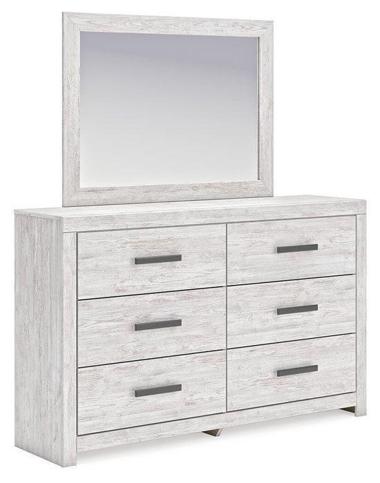 Cayboni Whitewash Cayboni Dresser and Mirror