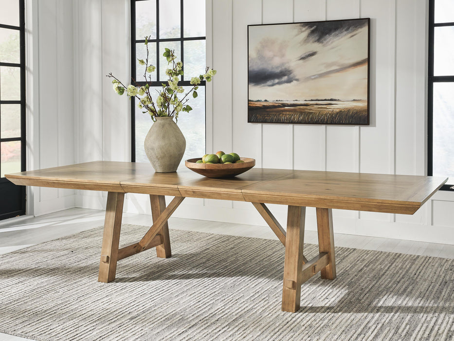 Ridgester Light Brown RECT Dining Room EXT Table