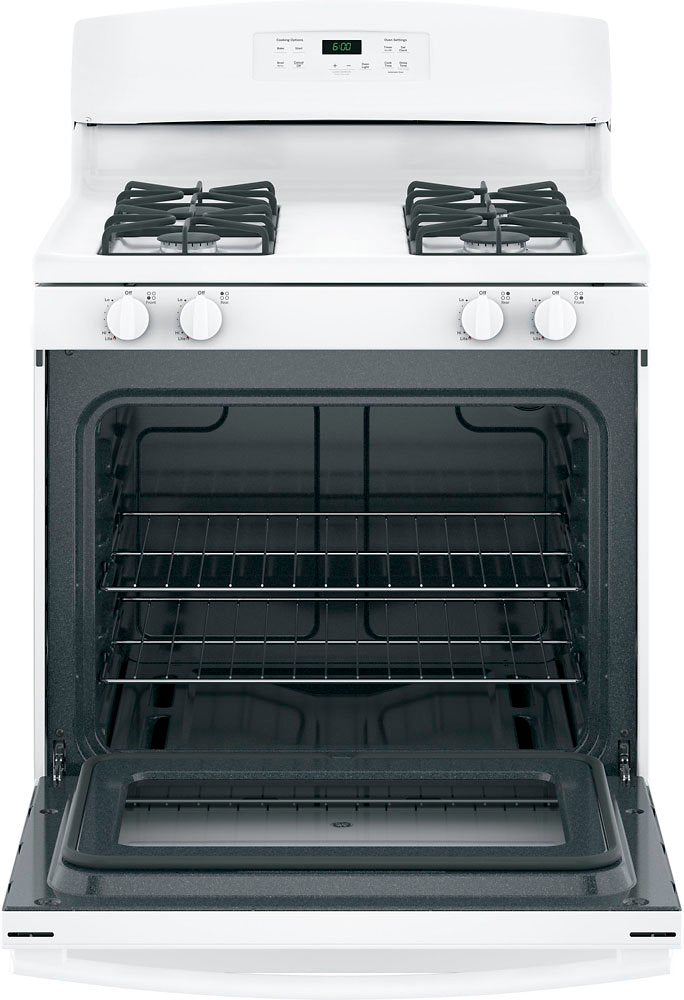 GE - 4.8 Cu. Ft. Freestanding Gas Range - White - display_model