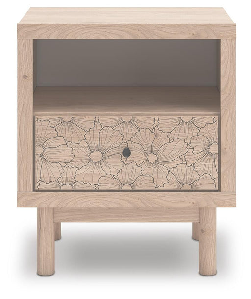 Shapella Tan One Drawer Night Stand