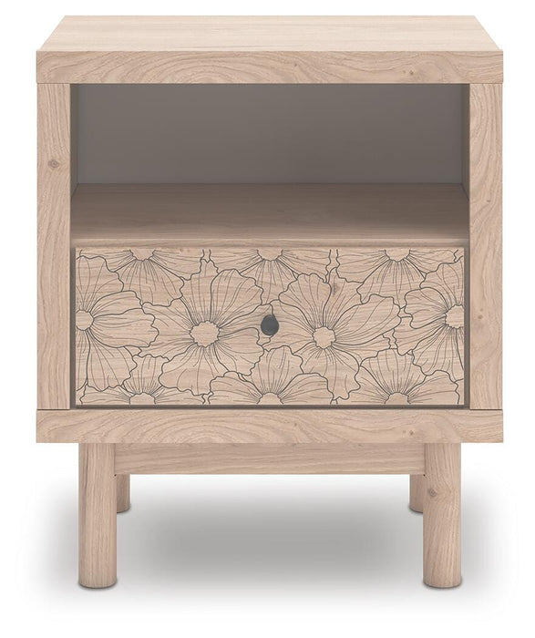 Shapella Tan One Drawer Night Stand