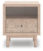 Shapella Tan One Drawer Night Stand