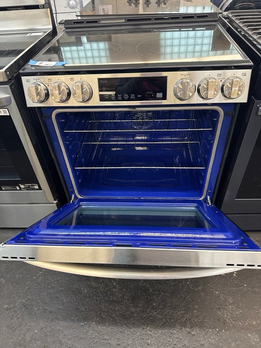 LG - 6.3 Cu. Ft. Smart Slide-In Electric True Convection Range with EasyClean and AirFry - Stainless Steel - display_model