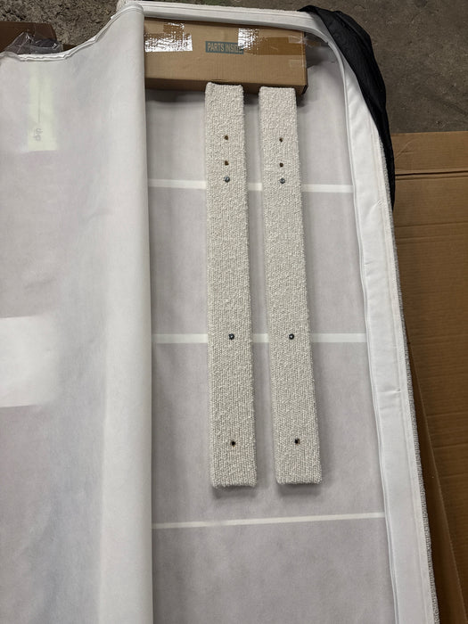 Better Homes & Gardens Juliet Full/Queen Boucle Headboard, Ivory - new