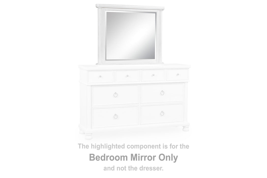 Chadworth Antique White Bedroom Mirror