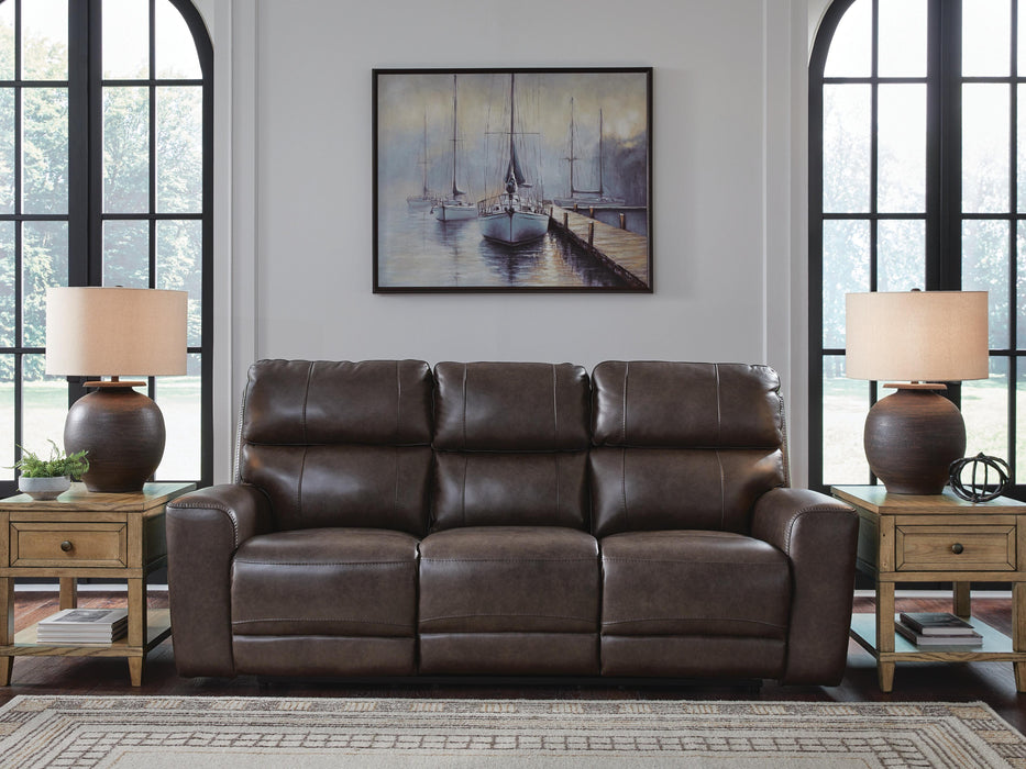 Beadel Smoke PWR REC Sofa with ADJ Headrest