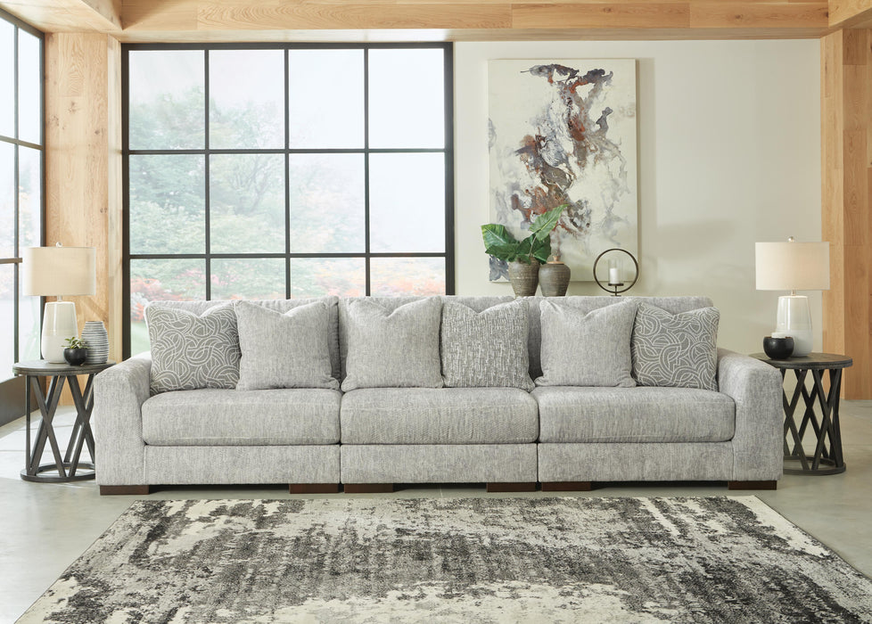 Regent Park Pewter Regent Park 3-Piece Sectional Sofa - Brand New