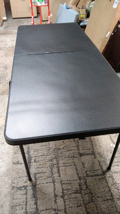 Mainstays 6 Foot Bi-Fold Plastic Folding Table, Black - new