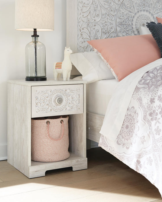 Paxberry Whitewash One Drawer Night Stand