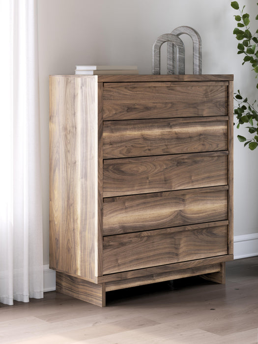 Zadilyn Brown Five Drawer Wide Chest