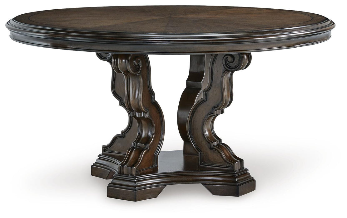 Maylee Dark Brown Dining Collection