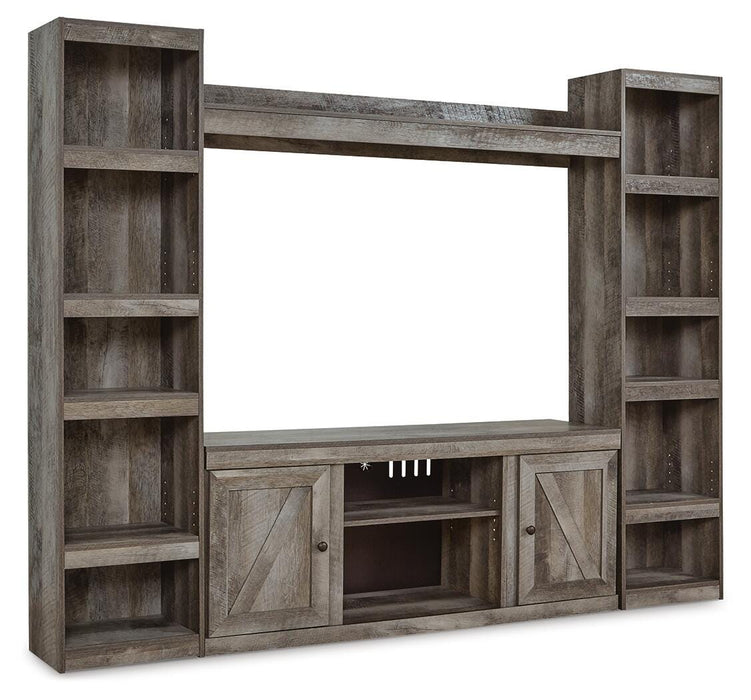 Wynnlow Gray Wynnlow 4-Piece Entertainment Center