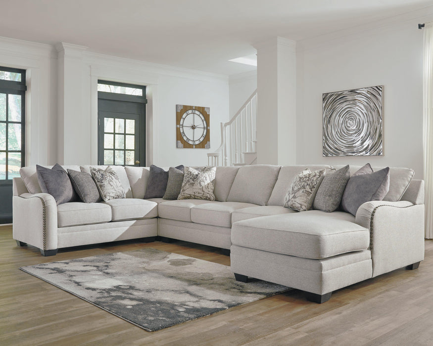 Dellara Chalk Dellara 5-Piece Sectional with Chaise