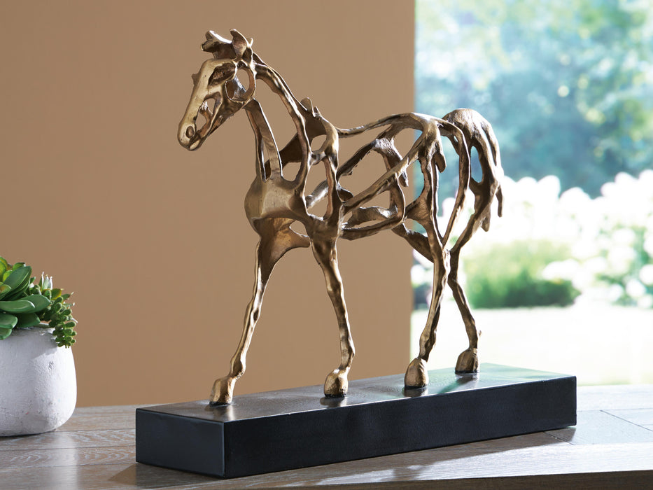 Grainville Antique Gold Finish Sculpture