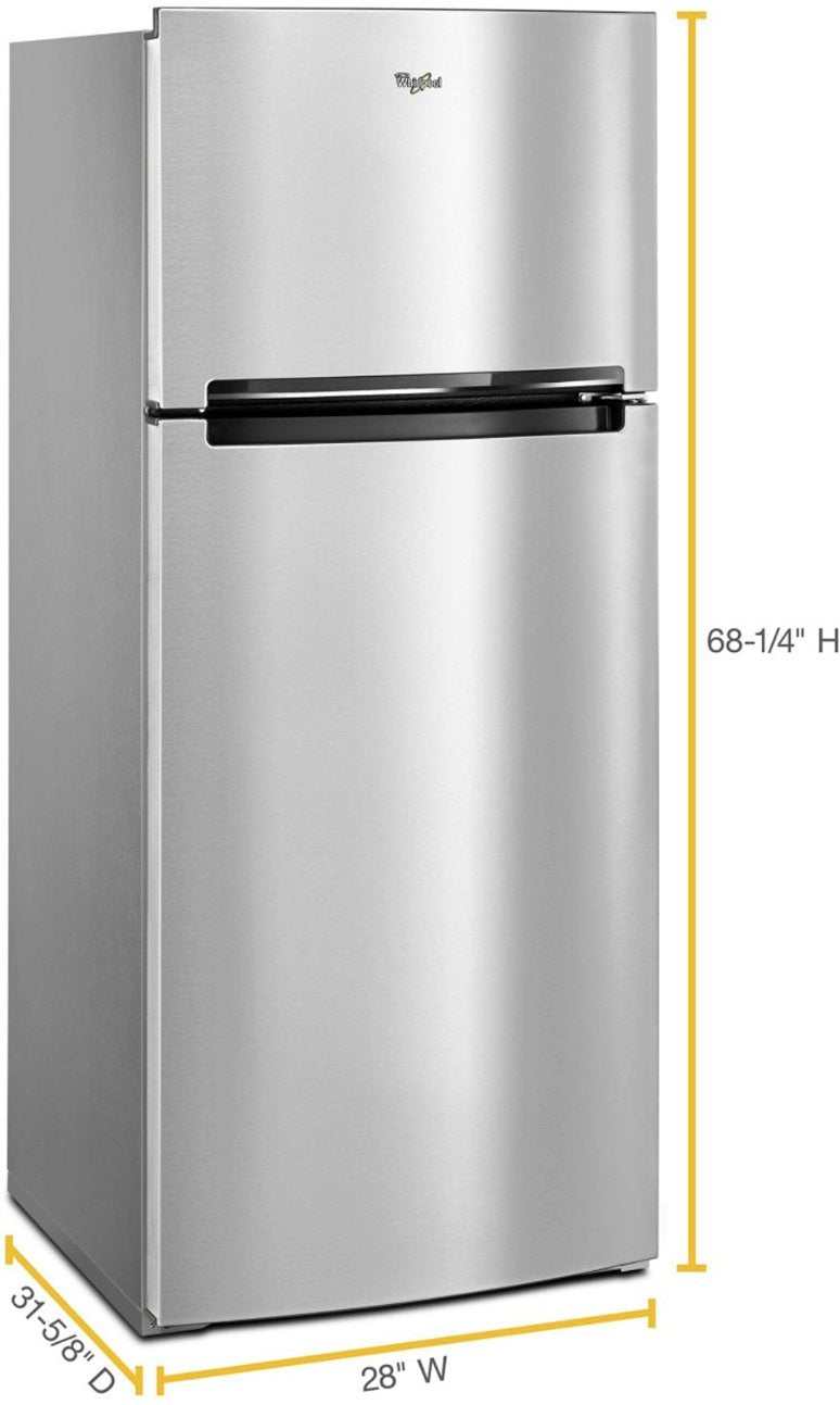 Whirlpool - 17.7 Cu. Ft. Top-Freezer Refrigerator - Monochromatic Stainless Steel - display_model