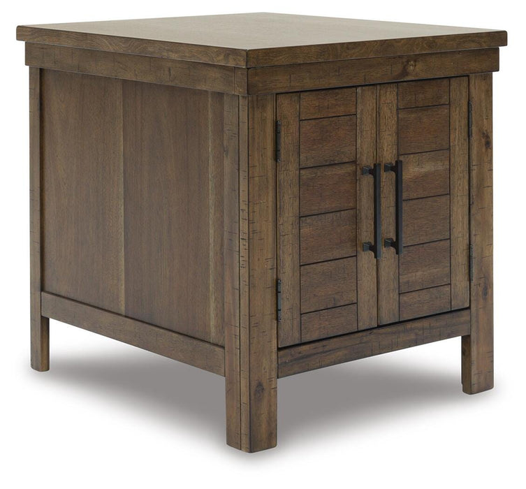 Moriville Grayish Brown Rectangular End Table