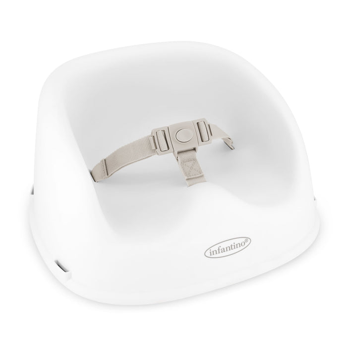 Infantino Simply Modern Booster Seat with 3-Point Safety Harness, Contoured Seat, and Easy-Clean Design for Babies and Toddlers - new