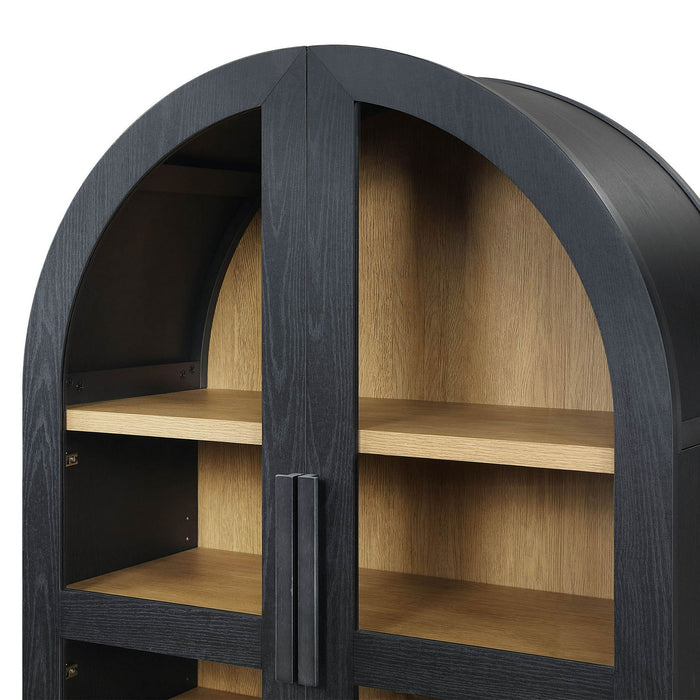Better Homes & Gardens Juliet Arch Cabinet, Black Finish, Box 1 of 2 - open_box