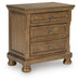 Vandenmore Medium Brown Two Drawer Night Stand