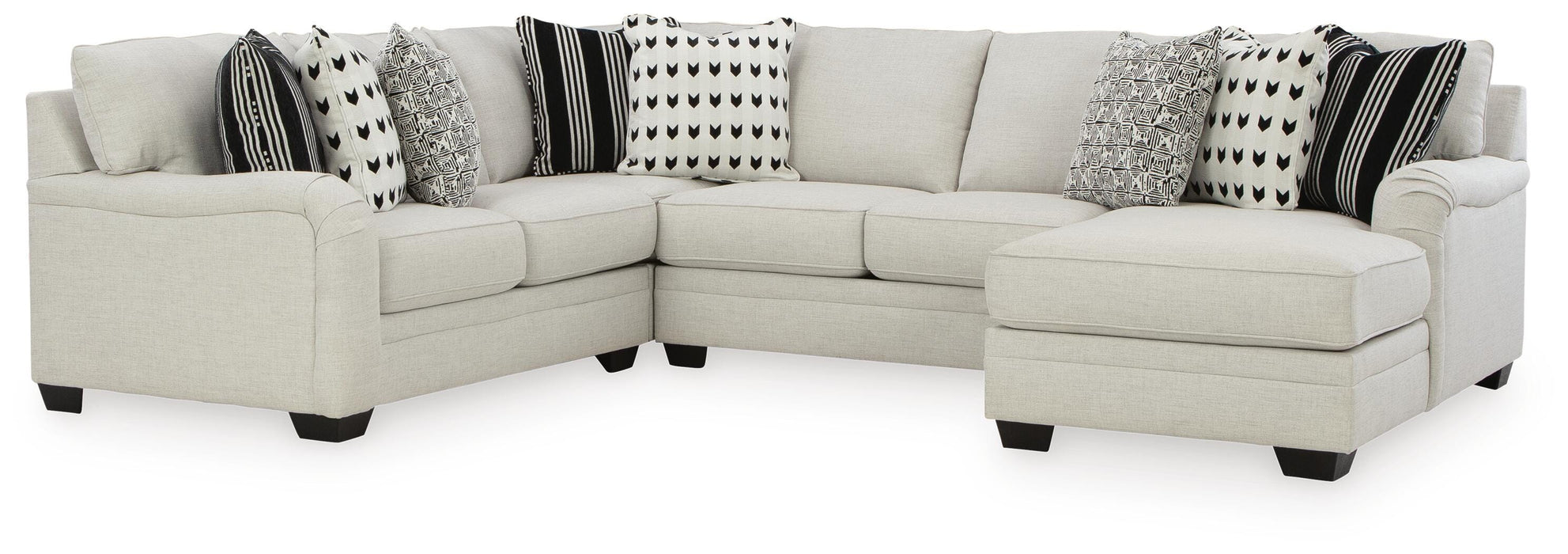 Huntsworth Dove Gray Huntsworth 4-Piece Sectional with Chaise