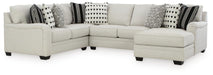 Huntsworth Dove Gray Huntsworth 4-Piece Sectional with Chaise