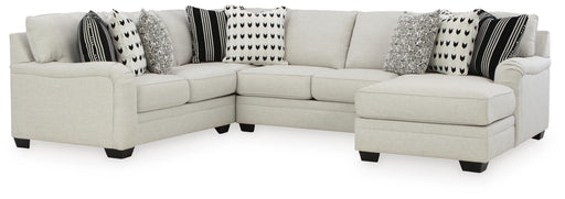 Huntsworth Dove Gray Huntsworth 4-Piece Sectional with Chaise