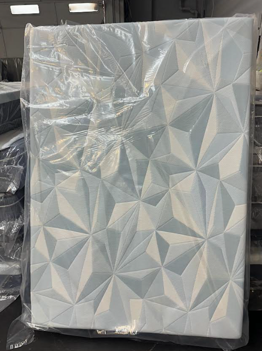 Premium Ultra-Firm Orthopedic Mattress – Geometric Knit Cover – Back Support & Spinal Alignment - Full - new