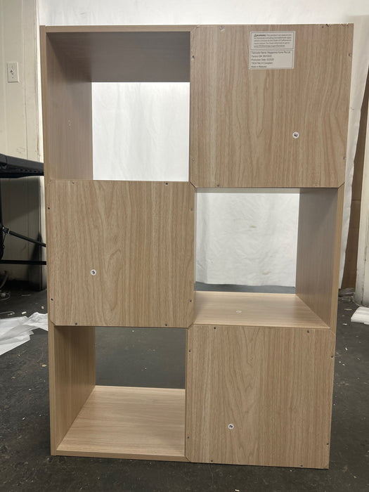 Mainstays 6 Cube Storage Organizer, Spring Pine - new