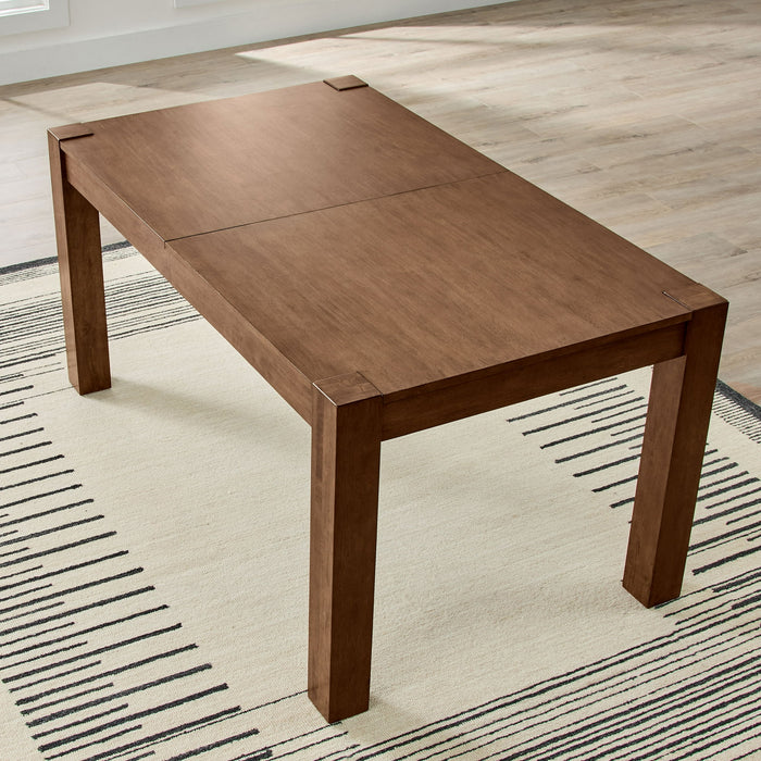Better Homes & Gardens Bryant Solid Wood Extendable Dining Table, Walnut Finish - new