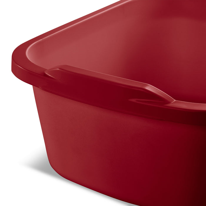 1 PACK ONLY Sterilite 12 Qt. Dishpan, Multi-Purpose Plastic Wash Tub, Kitchen, Sink, Red - new