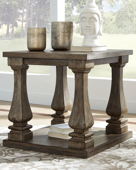Johnelle Gray Rectangular End Table