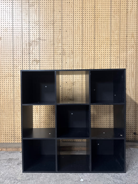 Mainstays 9 Cube Storage Organizer, Black - new