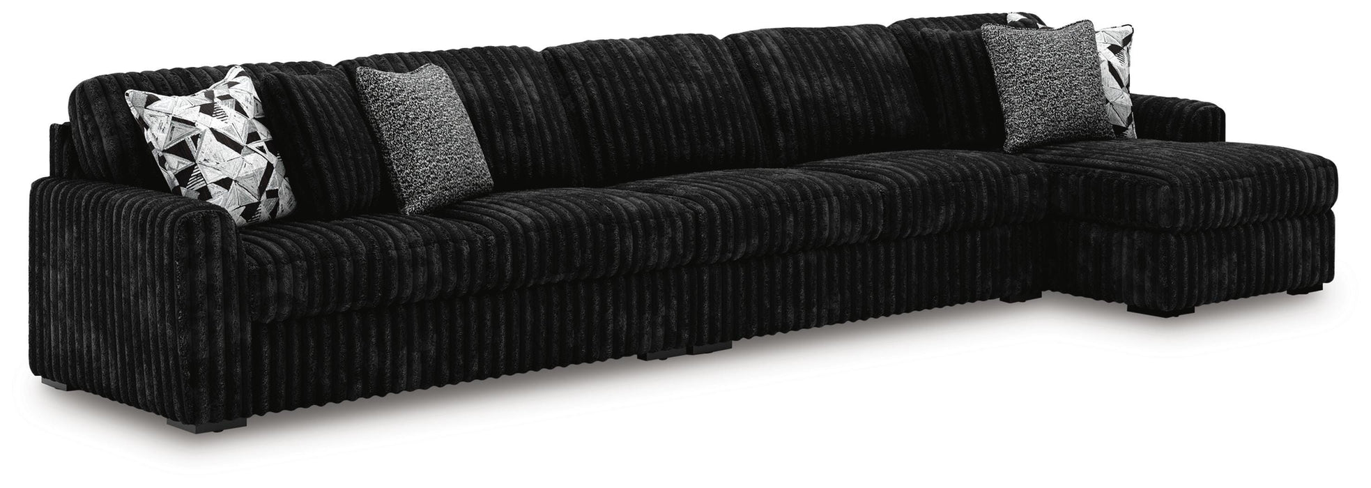 Midnight-Madness Onyx Midnight-Madness 3-Piece Sectional with Chaise