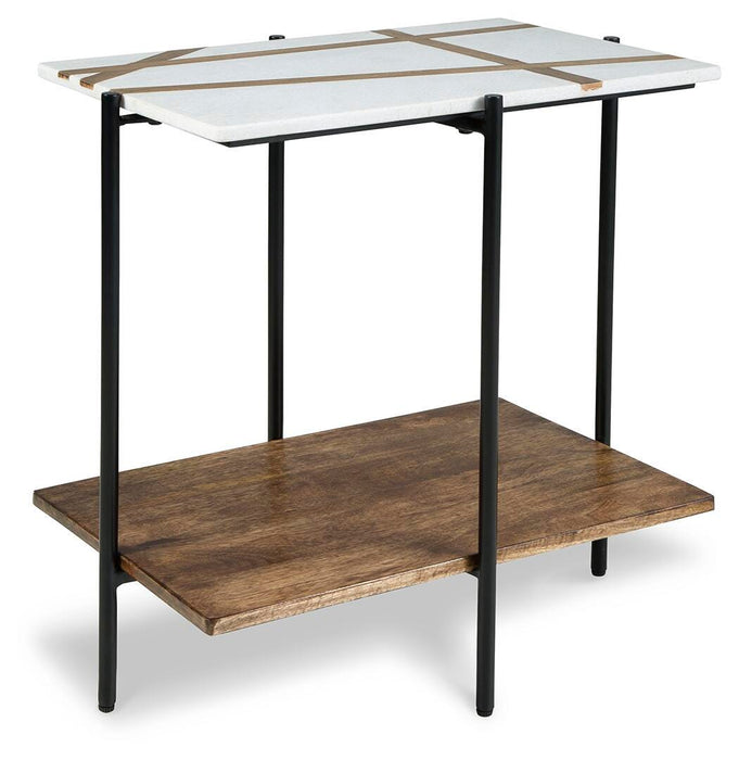 Braxmore White/Light Brown Accent Table