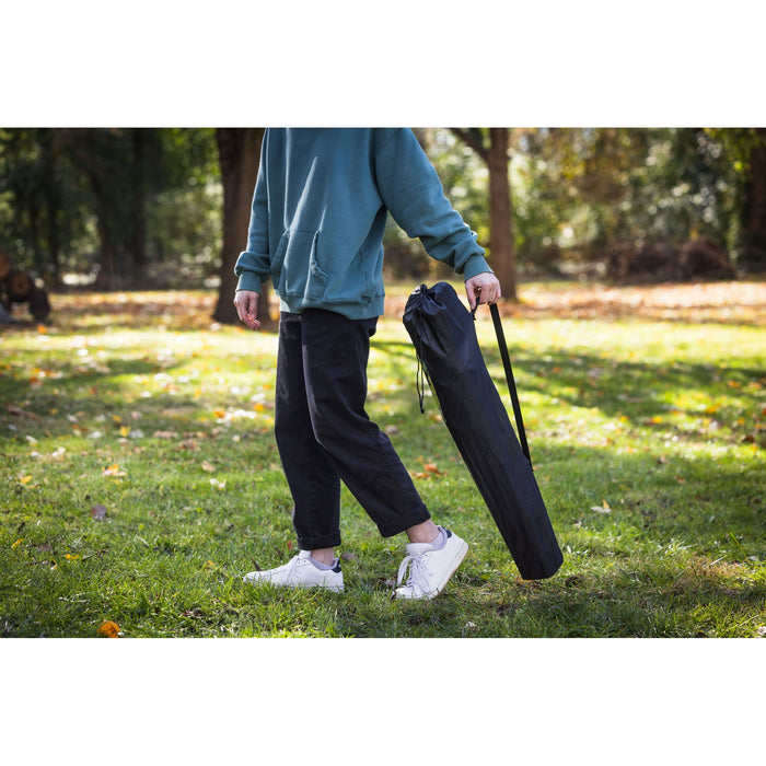 ozark trail basic quad folding camp chair with cup holder, black - new