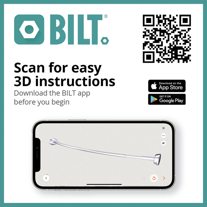 Better Homes & Gardens Dual Mount No Rust 50” to 72” Adjustable Curved Shower Curtain Rod, Nickel - open_box