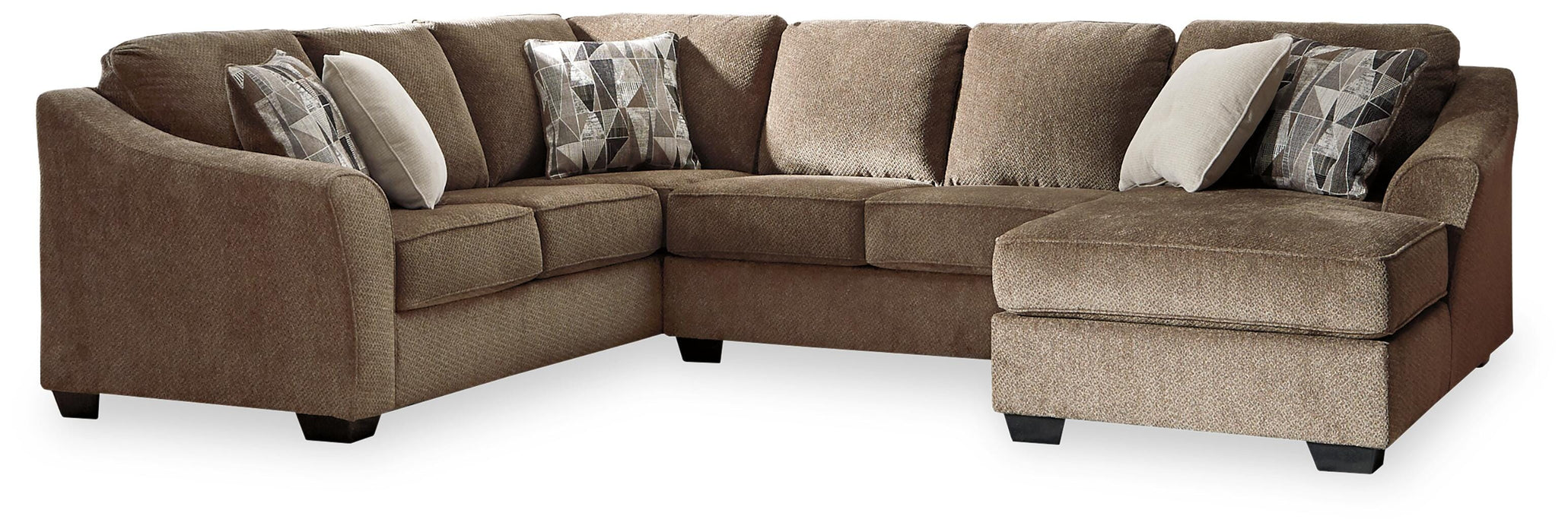 Graftin Teak Graftin 3-Piece Sectional with Chaise
